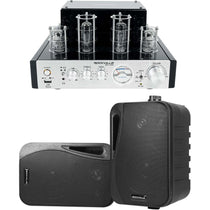 BluTube Tube Amplifier/Home Theater Bluetooth Receiver + (2) 4" Speakers