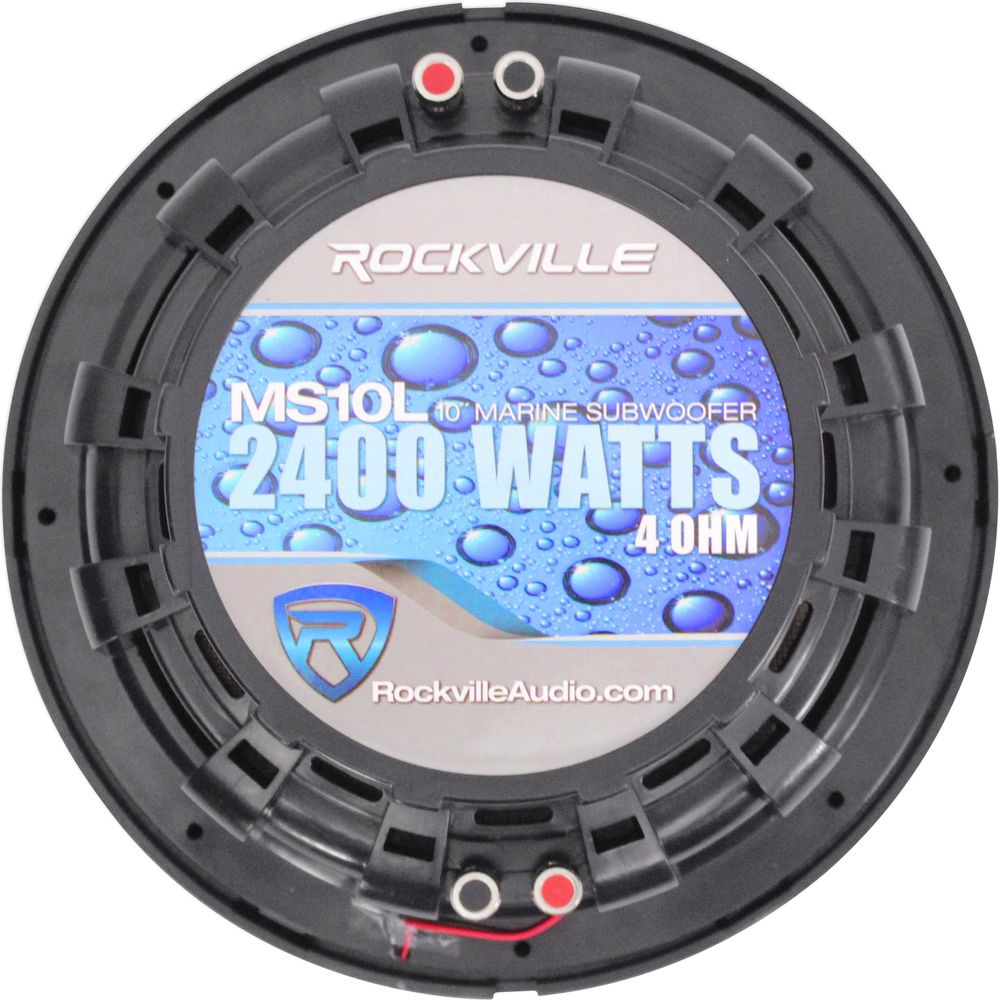 RMSTS Marine Speakers 2-Pack + MS10LB Sub 2-Pack + RXM-S6/30 Amp Bundle