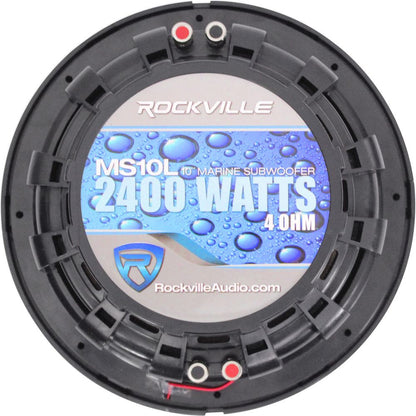 RMSTS Marine Speakers 2-Pack + MS10LB Sub 2-Pack + RXM-S6/30 Amp Bundle