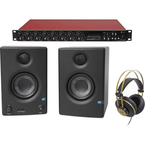Focusrite Scarlett OctoPre Dynamic Mic Pre-amp+Presonus Monitors+Headphones