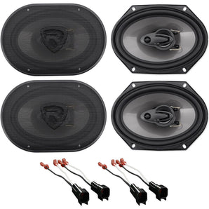 Rockville 6x8" Front+Rear Factory Speaker Replacement Kit For 99-03 Ford F-150