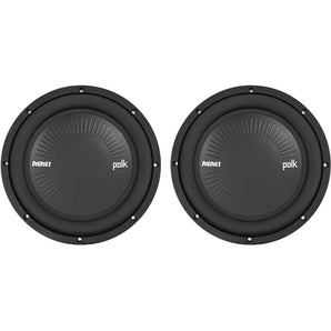 (2) Polk Audio MM1042SVC 10” 1200w Single 4-Ohm Car/Marine Audio Subwoofers Subs