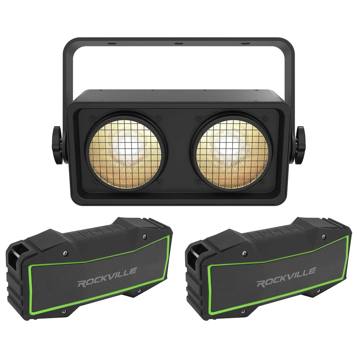 Shocker 2 Dual Zone COB LED Blinder + (2) Bluetooth Speakers