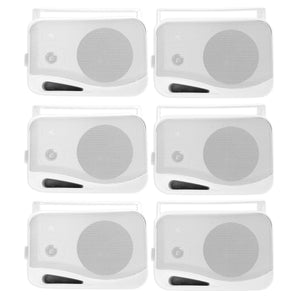 (6) Rockville HP4S-8 4" Outdoor/Indoor Home Theater Speakers w/ Swivel Brackets