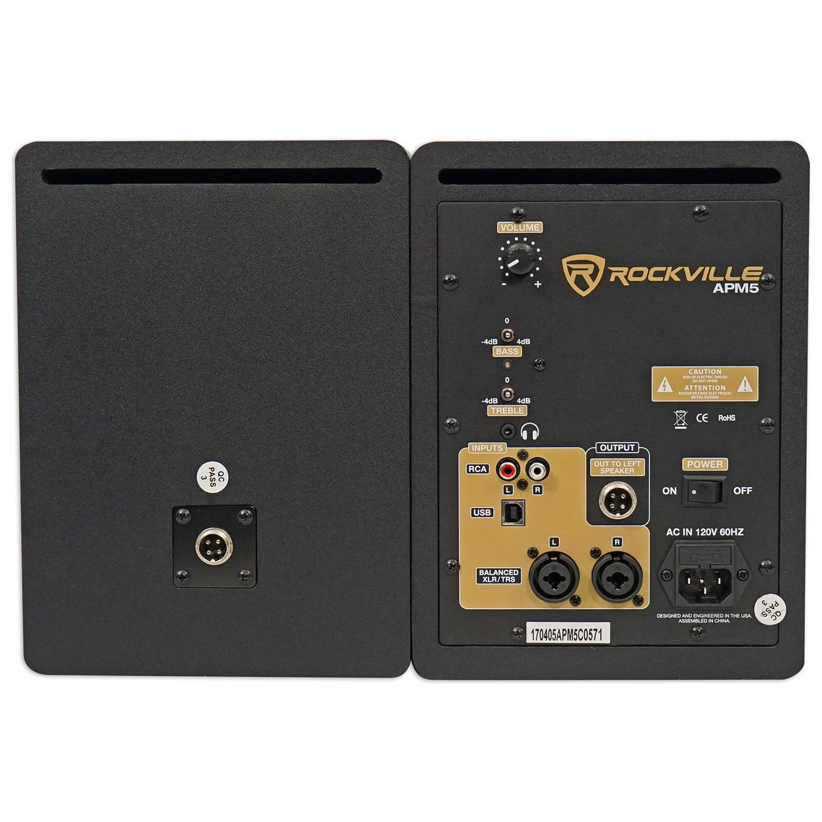 Pair APM5C 5.25" 250W Powered USB Studio Monitors + Stands + Pads