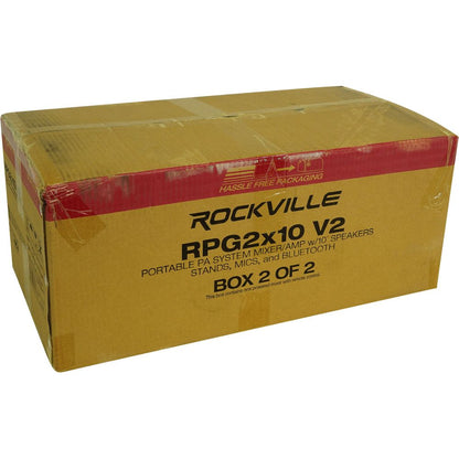Rockville 10" Church Speakers+Mixer+Stands+Mics and Bluetooth for Church Sound Systems