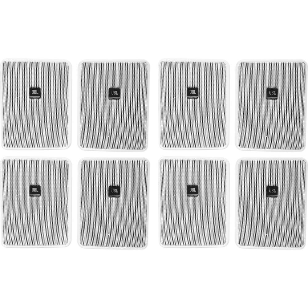 Control 25-1-WH 5.25" 70V Wall Speakers, Set of 8