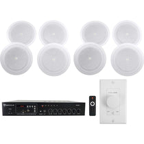 JBL 8128 Ceiling Speakers 4-Pair + JBL VMA160 Mixer‑Amplifier Bundle