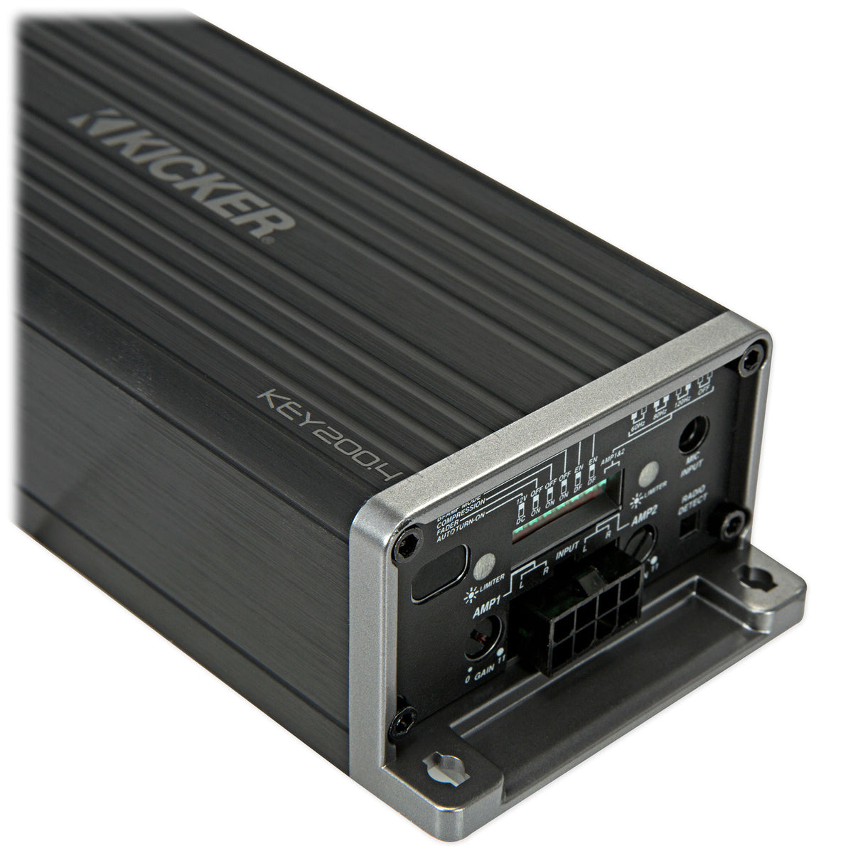 KICKER KEY2004 200w 4-Channel Amplifier w/Auto-EQ/Processor) Smart Amp 47KEY2004