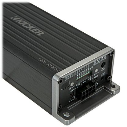KICKER KEY2004 200w 4-Channel Amplifier w/Auto-EQ/Processor) Smart Amp 47KEY2004