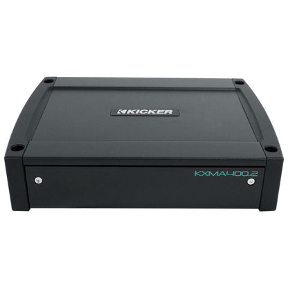 KICKER 48KXMA4002 400 Watt 2-Channel Marine Boat Amplifier Class D Amp KXMA400.2