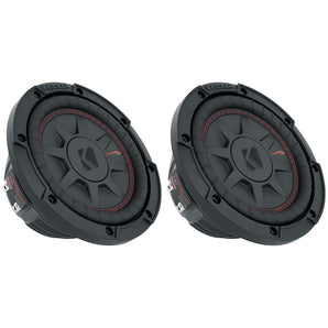 2) KICKER 48CWRT672 CompRT 300w Shallow 6.75" Subwoofers DVC 2-ohm Subs CompRT67