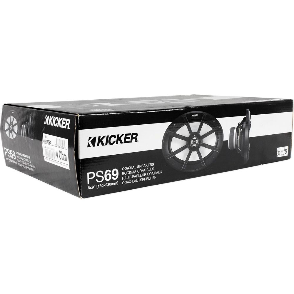 (2) kicker PS69 6x9" 360° Degree Swivel Chrome Surface Mount Boat Speakers