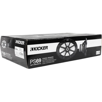 (2) kicker PS69 6x9" 360° Degree Swivel Chrome Surface Mount Boat Speakers