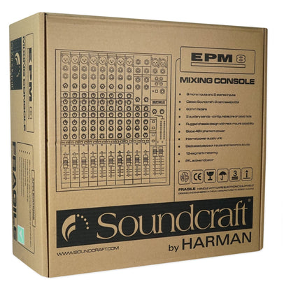 Soundcraft EPM8 2 Bus Recording/Live Mixer Console EPM 8+7 Piece Drum Mic Kit