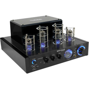 Rockville BluTube LED 70w Bluetooth Tube Amplifier/Home Stereo Receiver in Black