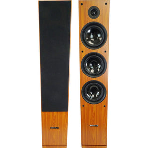(2) Rockville RockTower 68C Classic Home Audio Tower Speakers Passive 8 Ohm