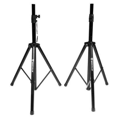 (2) SRT210 1600W 10in PA Speaker Bundle with Stands, Headphones & 2 Mics