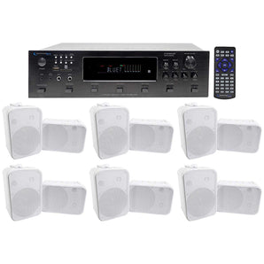Technical Pro 6000w 6) Zone, Home Theater Bluetooth Receiver +12) 6.5" Speakers