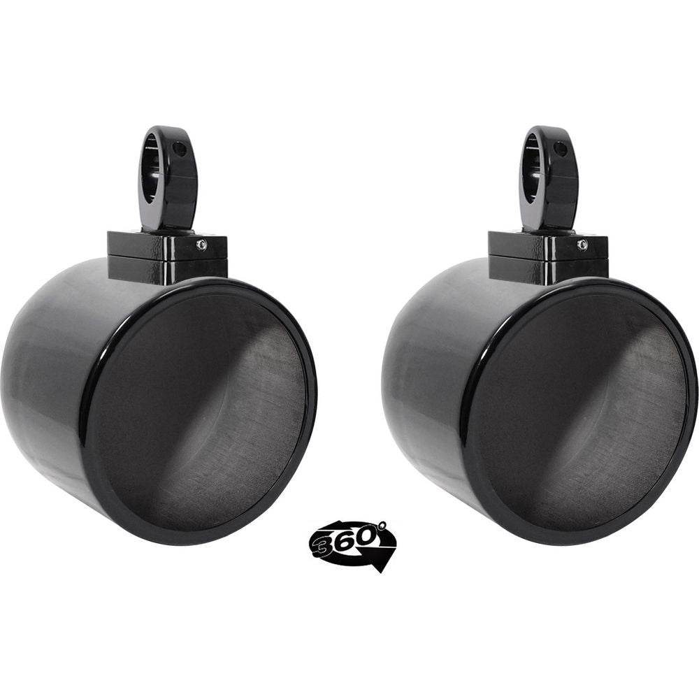 MAC90B 8" Black Speaker Pods + MAC360B Swivel Bundle