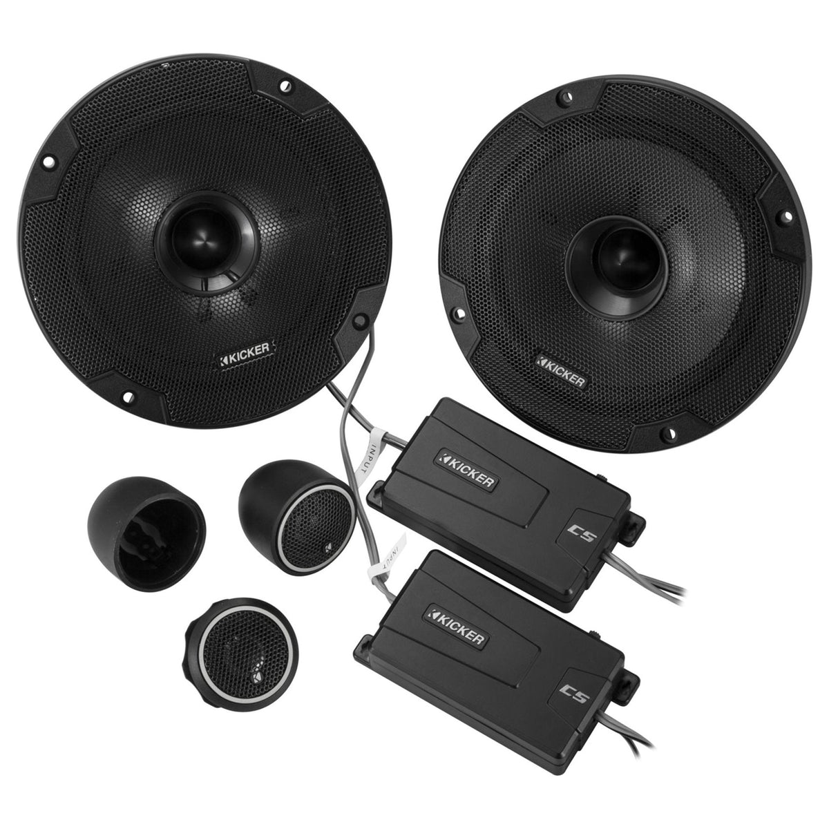 6.5" Component Speaker Set Plus 6.5" Coaxial Speaker Pair