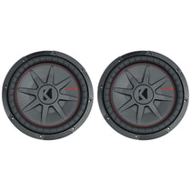 (2) 48CWRT124 COMPRT12 2000W 12" DVC 4-Ohm Shallow Car Subwoofers Subs