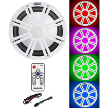 45KM104 10" Marine Subwoofer, White LED Grille & Remote Bundle