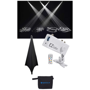 Chauvet DJ EZ GOBO Battery Operated LED GOBO Logos Image Projector+Remote+Scrim
