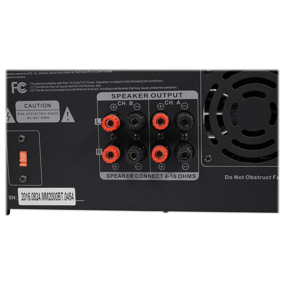 MM2000BT Bluetooth Karaoke Mixer System + (4) 6.5" Ceiling Speakers