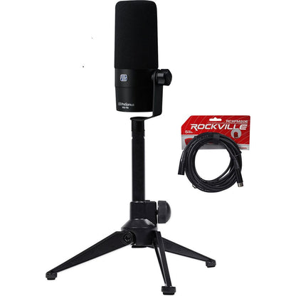 PD-70 Broadcast Microphone with Desktop Stand & Cable