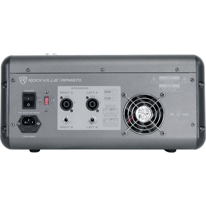 RSG12.2 Dual 12" Speakers 2-Pack + RPM870 Powered Mixer Bundle