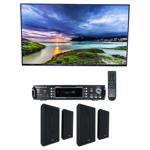 Rockville RPA60BT 1000W Home Theater Bluetooth Receiver+(4) 5.25" Wall Speakers