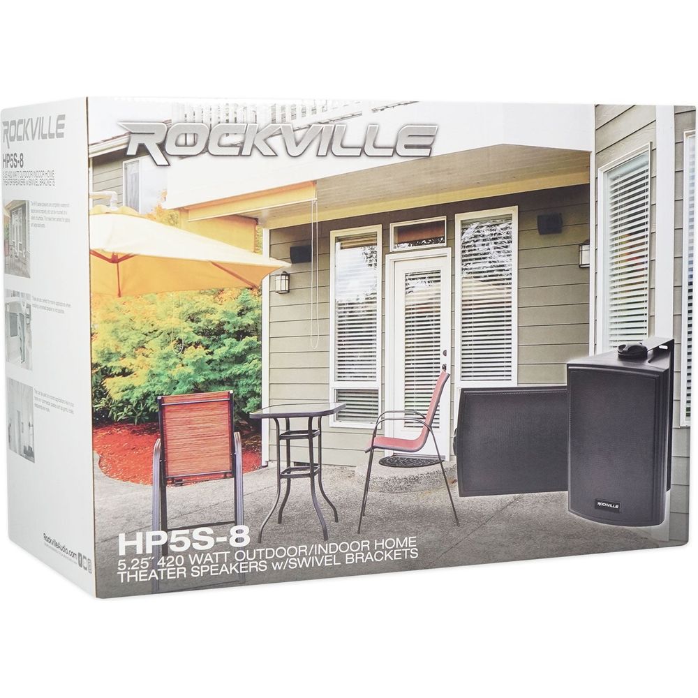 HP5S-8 Black 4-Pack + Rock Shaker 10 Sub Bundle