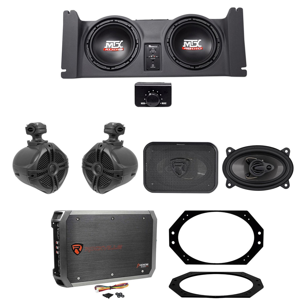JWTJ97C20A-TN Dual Sub + Front + Rollbar Speakers + Amp