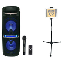 Go Party X10 Dual 10" Karaoke Machine System+Wireless Mic+Tablet Stand