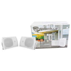 10 Rockville HP5S 5.25" Outdoor/Indoor Home Theater Patio Speakers+Swivel Mounts