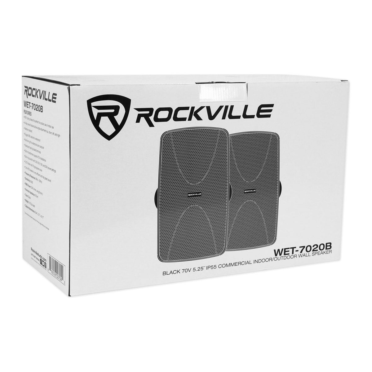 (6) WET-7020B Black Home Theater Wall Speakers For Living Room/Office