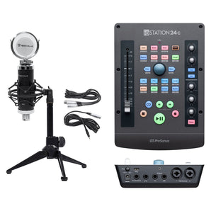 PRESONUS ioStation 24c 2x2 Recording interface Controller+Studio Mic+Desk Stand