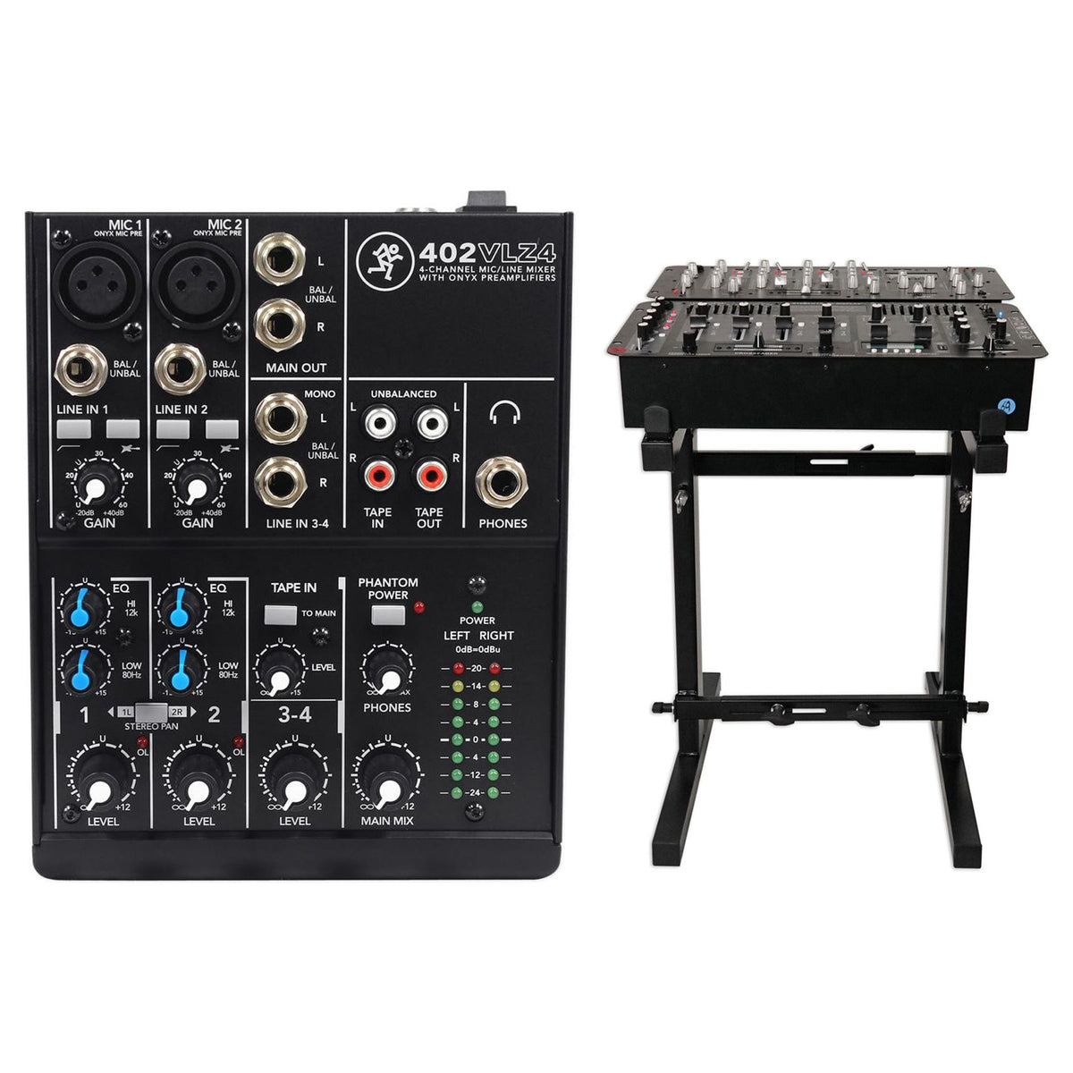 402VLZ4 4-Channel Mixer & Portable Mixer Stand