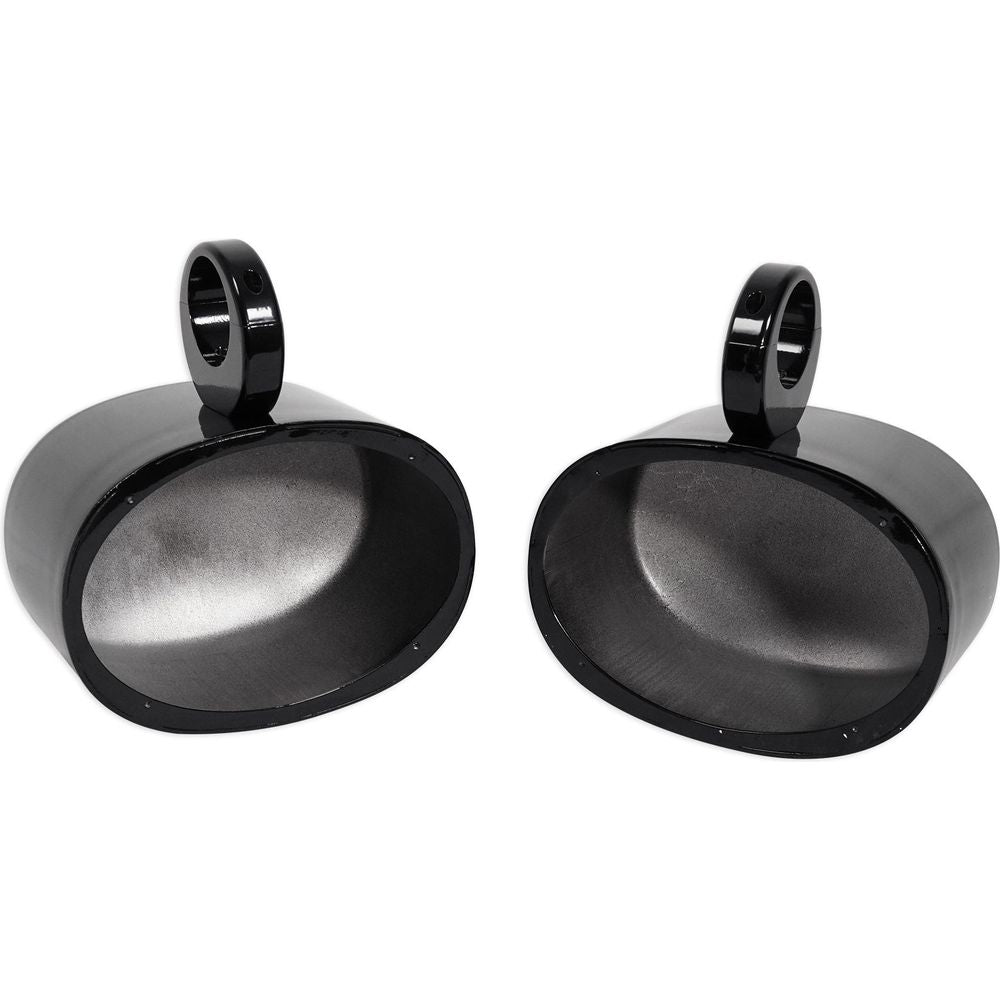 MAC69B Black 6x9" Wakeboard Tower Pods 2-Pack + MAC360B Swivel Clamps Bundle