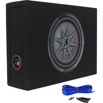 CompRT 1000W 12" Shallow Subwoofer + RSTS12 Sealed Enclosure + Install Kit