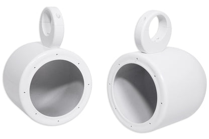 NF1-116 6.5" Speakers + MAC65W White Aluminum Tower Pods