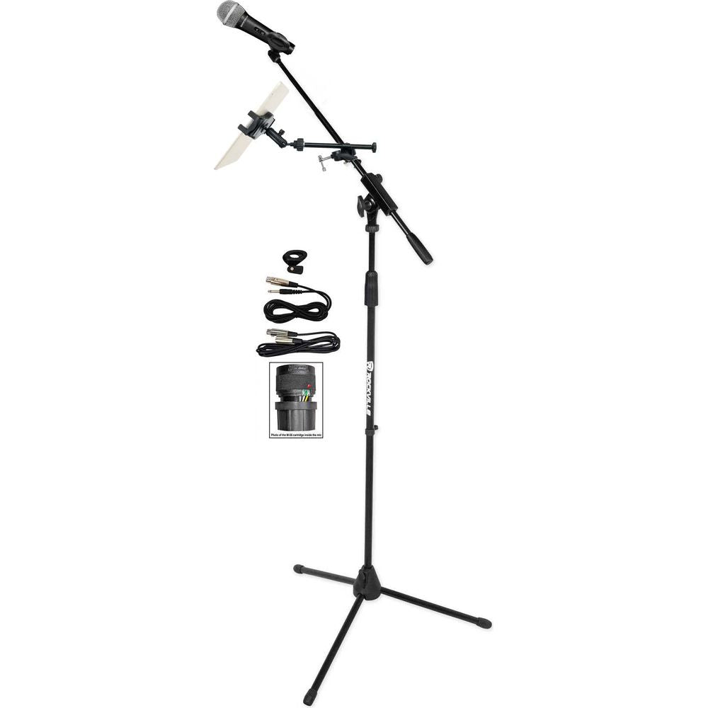 RVMIC1 Tripod Mic Stand + iStand 44 Mount + Wired Mic Bundle