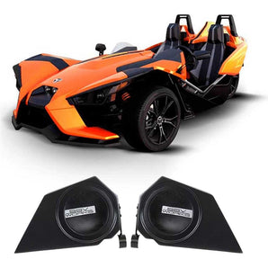 Polaris Slingshot 6.5" 240w Waterproof SSV Speakers+Side Panel Pod Enclosures