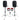 (2) Rockville BPA12 12" Powered 600w DJ PA Speakers wBluetooth+LED Stands+Cables
