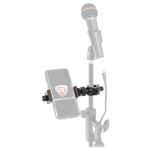 Rockville IPS55 Stand Mount Smartphone Clamp w/Swivel For Speeches/Presentations