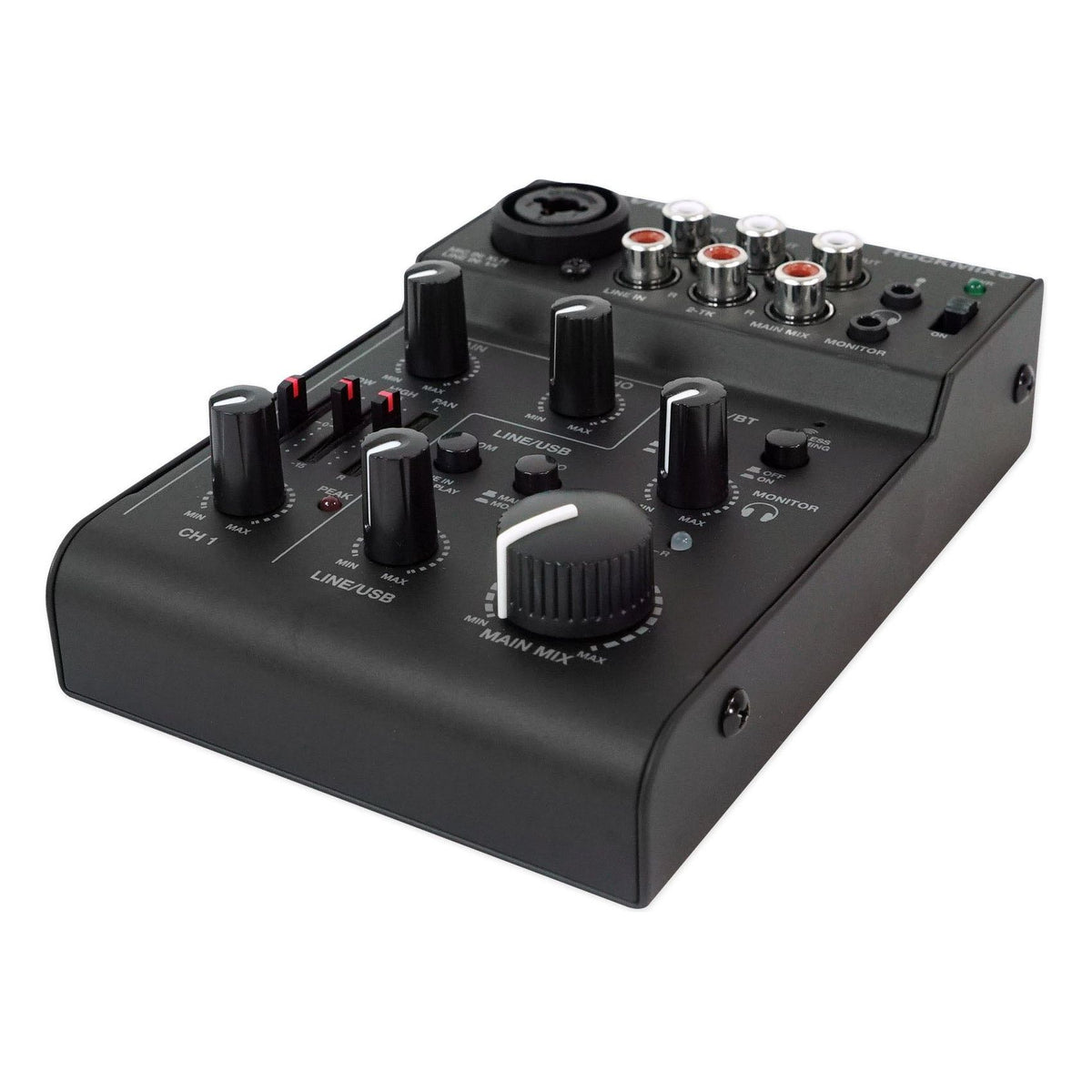 RockMix 5 Ch Mixer w/USB Interface, Bluetooth, Echo, EQ+AKG Headphones