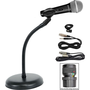 Rockville Podcasting Podcast Microphone+Mic Stand w/ Gooseneck+Weighted Base