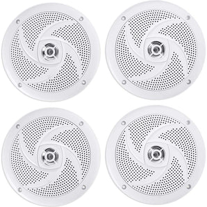 (4) Rockville RSM65W 6.5" 640 Watt Waterproof Shallow Slim Marine Boat Speakers