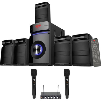 RKI60 Dual UHF Mics + HTS45 5.1 Home Theater Bundle